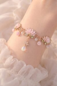 Floral Charm Bracelet 🌷 _ Aesthetic Cute Jewelry